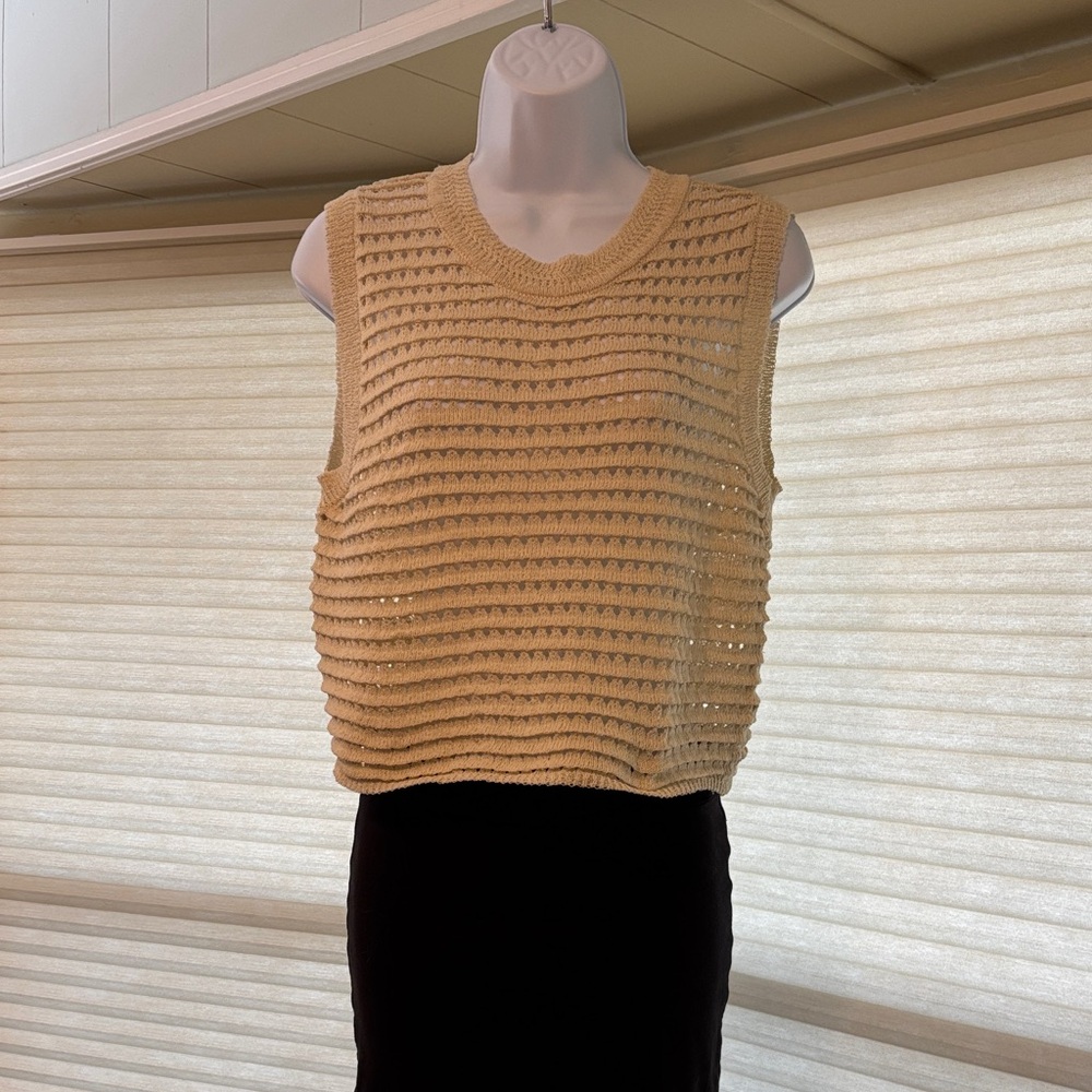 By Together Beige Knit Tank Top